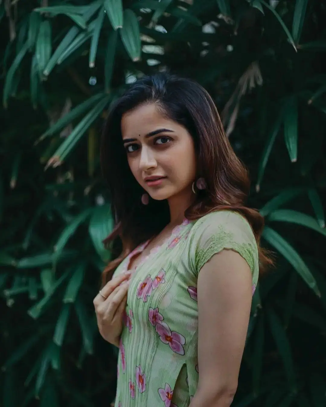 Ashika Ranganath in Green Gown